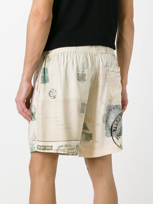 Alexander McQueen Letters from India print bermuda shorts