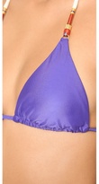Thumbnail for your product : Vix Swimwear 2217 Vix Swimwear Solid Blue Triangle Bikini Top