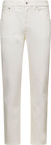 Thumbnail for your product : Kenzo White 5-pocket Slim Jeans With Logo Patch In Stretch Cotton Denim Man