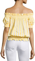 Thumbnail for your product : Caroline Constas Off-The-Shoulder Peasant Top, Yellow