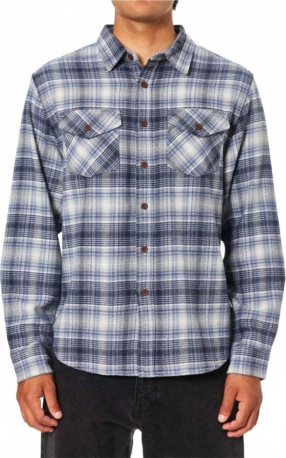 Katin Sierra Flannel Shirt In Washed Blue