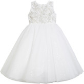 Thumbnail for your product : Joan Calabrese Embroidered Satin Dress w/ Sequin Tulle Skirt, Size 2-14