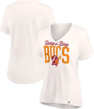 Fanatics Women's Branded Oatmeal Tampa Bay Buccaneers Motivating Force V-Neck T-shirt