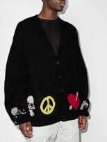 Thumbnail for your product : Mastermind Japan Intarsia Motif Cashmere Cardigan