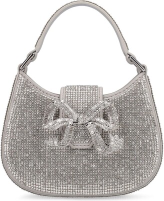 SELF PORTRAIT 【関税送料込】Micro Bow トップハンドルバッグ Self Portrait White Embellished Micro Bow Bag | Shopbop