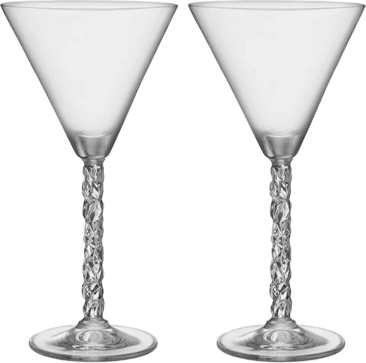 Orrefors Carat Crystal Martini Glasses, Set of 2