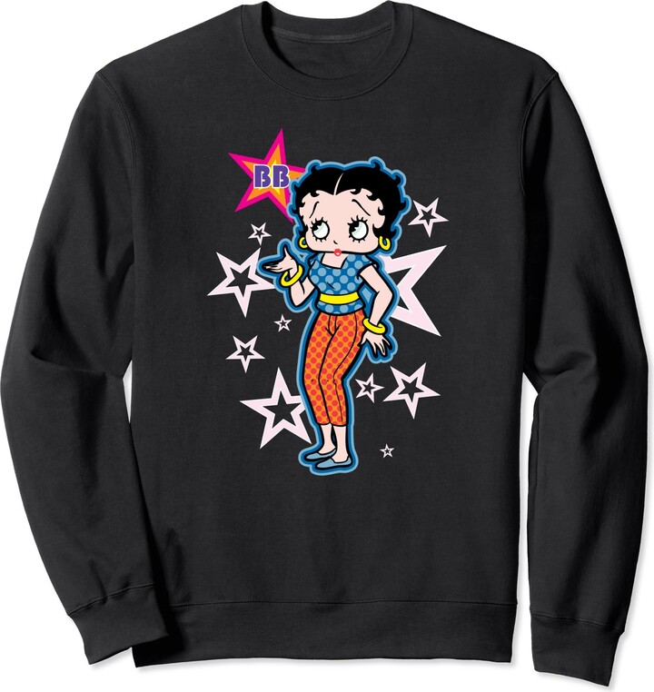 Betty Boop Pink Stars and Polka Dots Sweatshirt