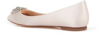 Badgley Mischka Davis Crystal Embellished Pointed Toe Flat