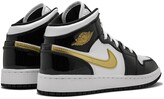 Thumbnail for your product : Jordan Kids Air Jordan 1 Mid SE "Black Gold Patent Leather" sneakers