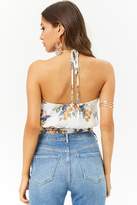 Thumbnail for your product : Forever 21 Floral Print Halter Crop Top