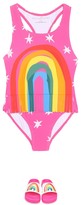 Thumbnail for your product : Stella McCartney Kids Rainbow one-piece swimsuit