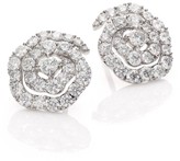 Thumbnail for your product : Hearts On Fire Lorelei Diamond & 18K White Gold Floral Stud Earrings