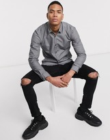 Thumbnail for your product : HUGO BOSS Ero all over berlin logo shirt in black Exclusive at ASOS