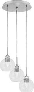 Toltec Lighting Array 3 Light Cord Hung Cluster Pendalier With 5.75\
