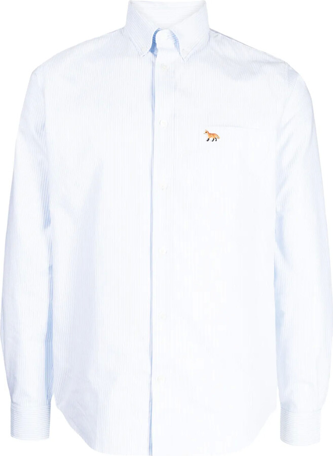 MAISON KITSUNÉ Embroidered-Fox Cotton Shirt