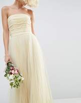 Thumbnail for your product : ASOS Edition Bridal Ruched Mesh Bandeau Maxi Dress