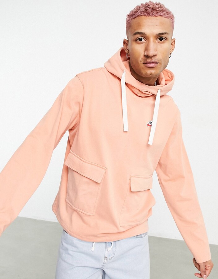Nike Heritage Essentials washed woven cagoule in dusty peach - ShopStyle  Sweatshirts & Hoodies