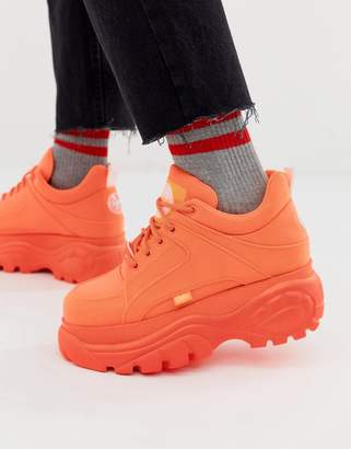 Buffalo David Bitton Classic chunky sole sneakers in neon orange
