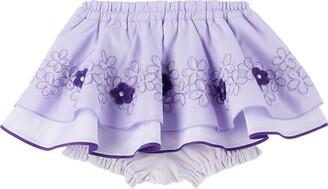Anna Sui SSENSE Exclusive Baby Purple Floral Skort