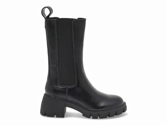 Steve Madden Womens Black Leather Boots