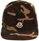 Thumbnail for your product : Moncler LOGO DETAIL CAMO CORDUROY HAT