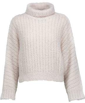 Brunello Cucinelli Flocked Cashmere-Blend Turtleneck Sweater