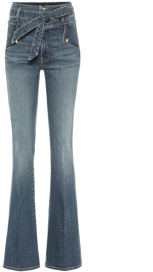 Veronica Beard Giselle high-rise flared jeans - ShopStyle