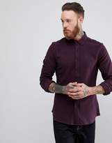 Thumbnail for your product : ASOS Slim Brushed Twill In Burgundy