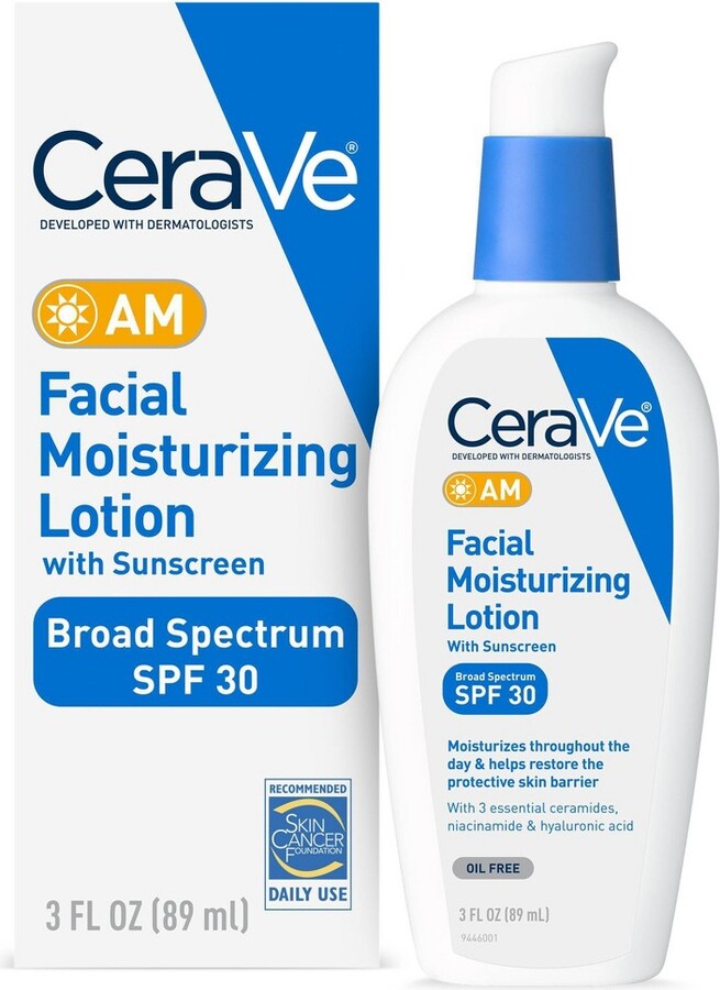 CeraVe Face Moisturizer with Sunscreen, AM Facial Moisturizing Lotion