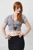 Thumbnail for your product : Fluxus Loose Burnout V-Neck in Storm