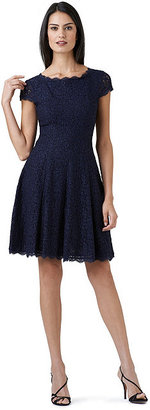 Adrianna Papell Petite Lace Fit-and-Flare Dress