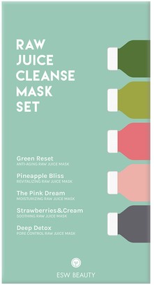 Esw Beauty Raw Juice Cleanse 5-Piece Sheet Mask Set