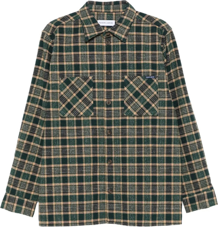 Maison Labiche Monge plaid-pattern pocket shirt