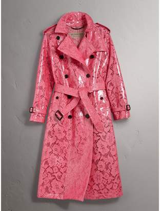 Burberry Laminated Lace Trench Coat