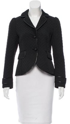 RED Valentino Leather-Trimmed Quilted Jacket