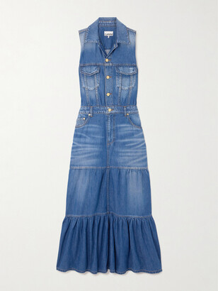 【関税&送料込】Ganni Blue Midi Dress In Organic Denim Ganni Blue Denim Midi Dress size 36/M | eBay