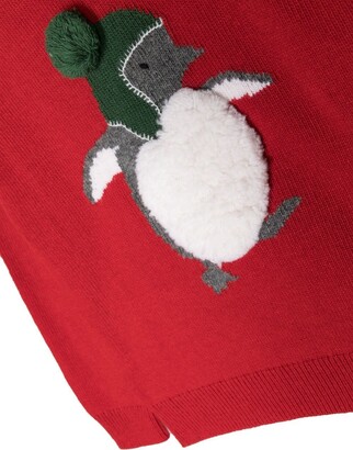 Il Gufo Penguin-logo merino jumper