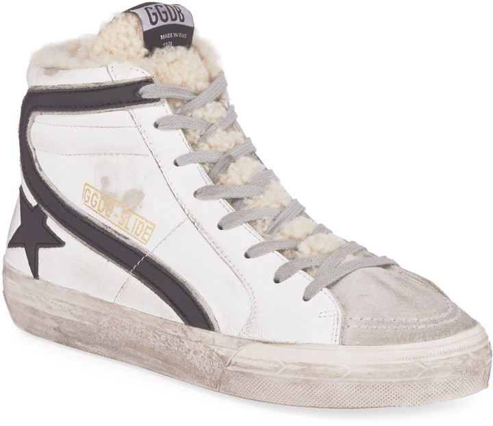 womens fur lined high top sneakers