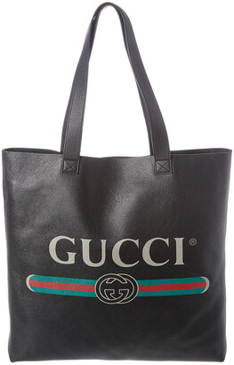 Gucci Printed Leather Tote