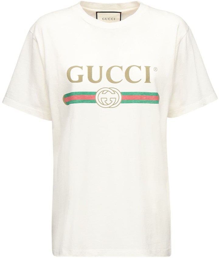 Gucci T-shirt Women | Shop the world's largest collection of fashion |  ShopStyle