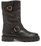 Thumbnail for your product : Jimmy Choo Biker Ii Buckled Leather Boots - Black