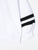 Thumbnail for your product : MonnaLisa Striped Sleeve Zipped Jacket