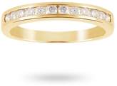 Thumbnail for your product : Goldsmiths Brilliant Cut 0.25ct Channel Set Half Eternity Ring In 9ct Yellow Gold