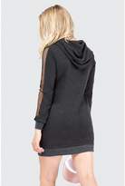 Thumbnail for your product : Select Fashion METTALIC SLOGAN HOODIE DRESS - size 6