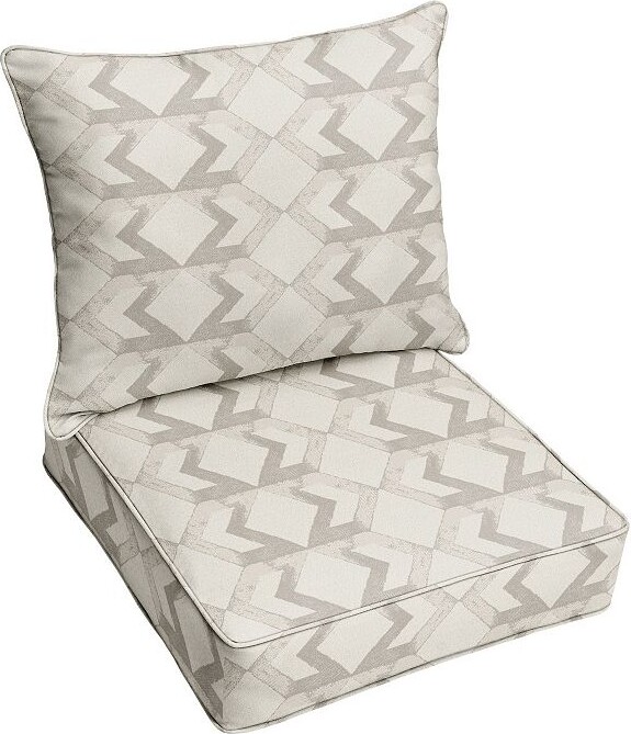 Sorra Home Outdoor/Indoor 27 in. x 29 in. Corded Deep Seating Pillow and Cushion Set