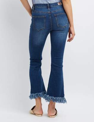 Charlotte Russe Machine Jeans Destroyed Flare Jeans