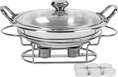 Wolfgang Puck® 11" Stainless Steel Buffet Server and Warming Stand - Metallic