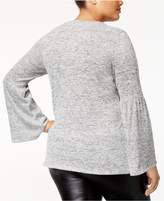 Thumbnail for your product : No Comment Trendy Plus Size Bell-Sleeve Sweater