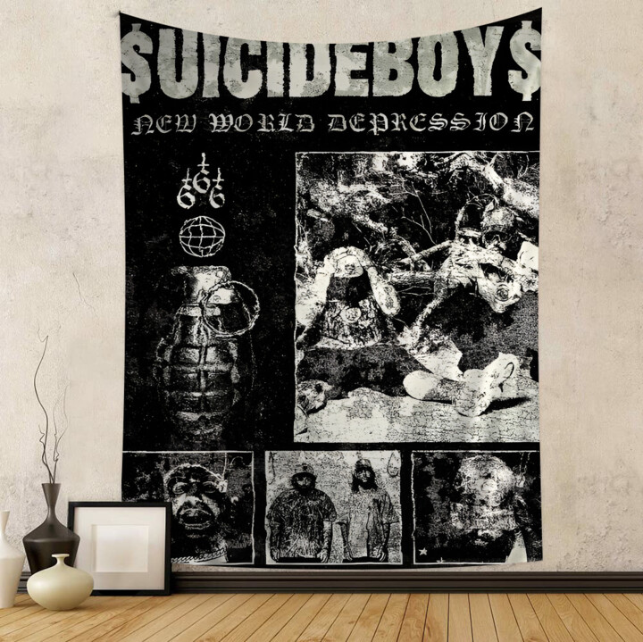 Singer S-Suicideboy Printed Large Wall Tapestry Art Science Fiction Room Home Decor Decor Blanket