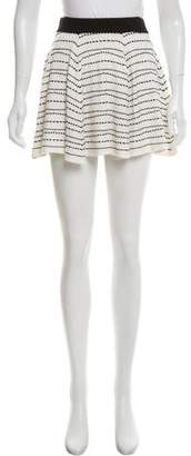Torn By Ronny Kobo Patterned Mini Skirt